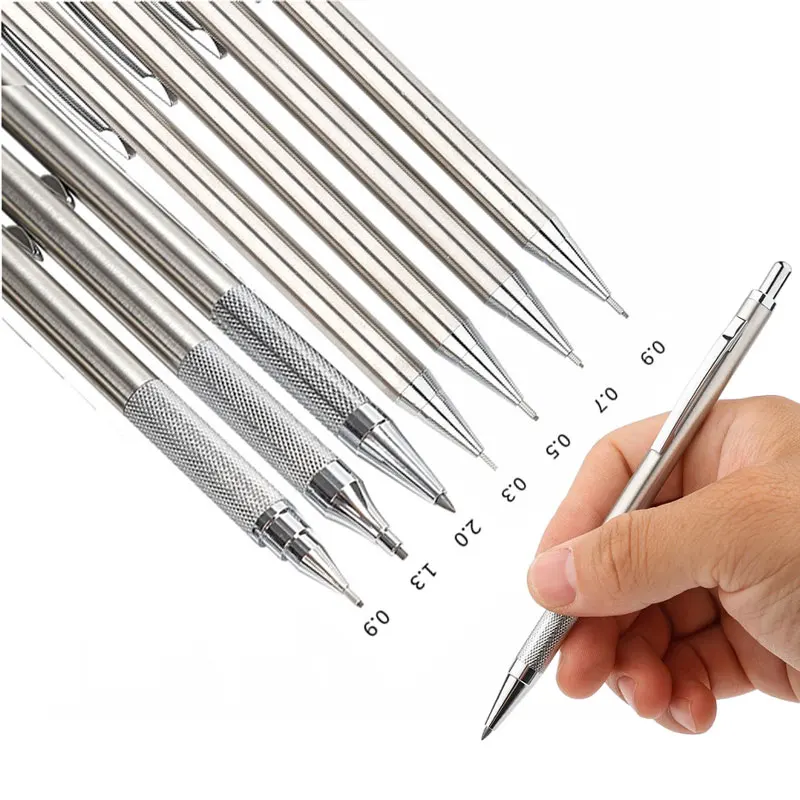 Mechanical Pencil 0.3 - Tam Metal Mekanik Kurşun Kalem Seti