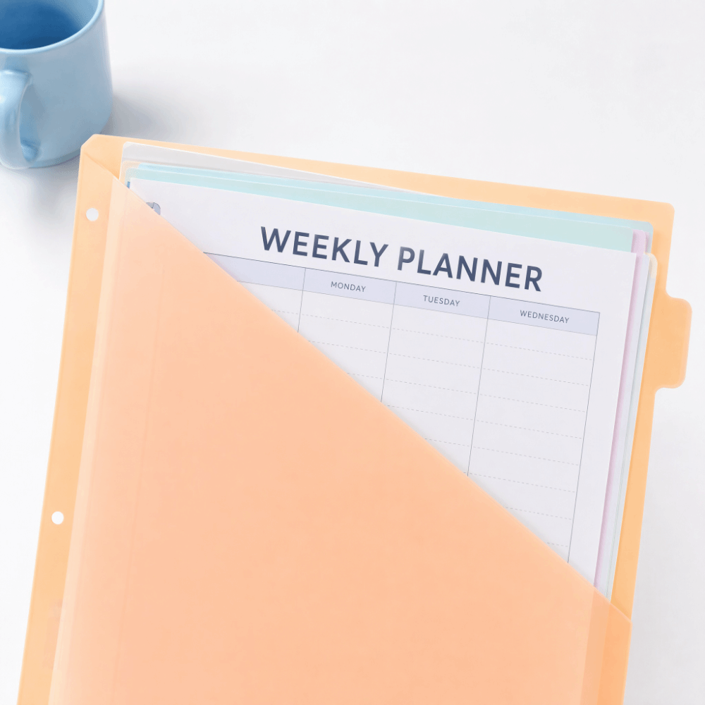 Tab Divider A4 - Dayanıklı Plastik Bölücüler, Yazılabilir ve Silinebilir