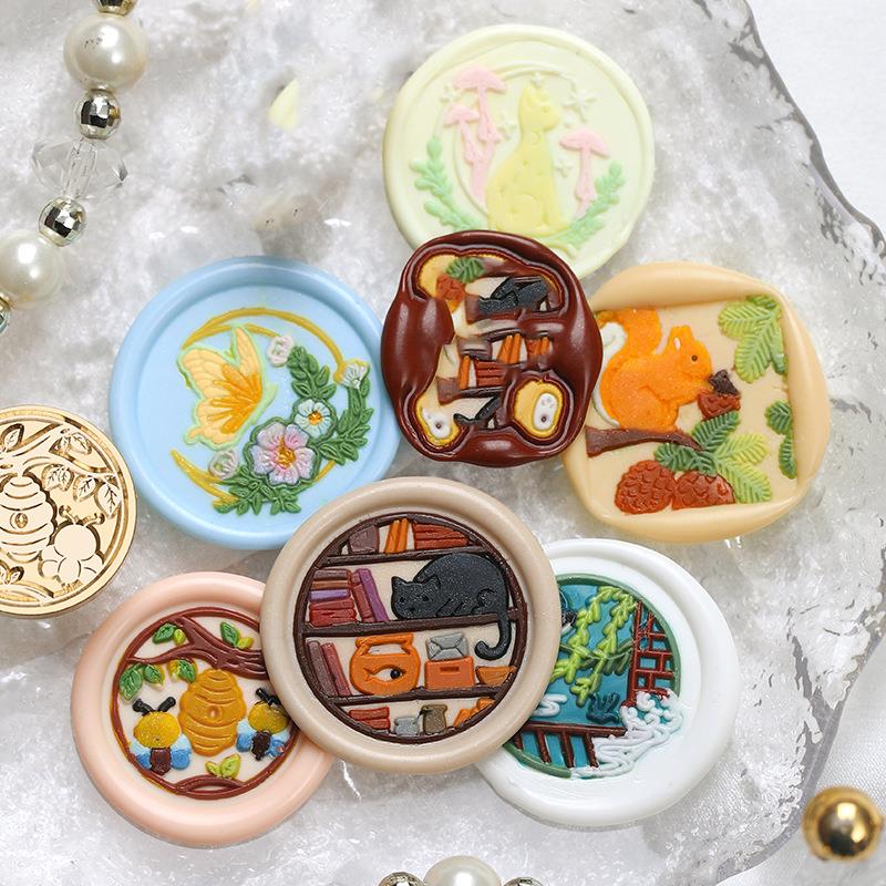 Hayvan Botanik mühür mumu Damg - Wax Seal Stamp Set incelemesi ve fiyatı