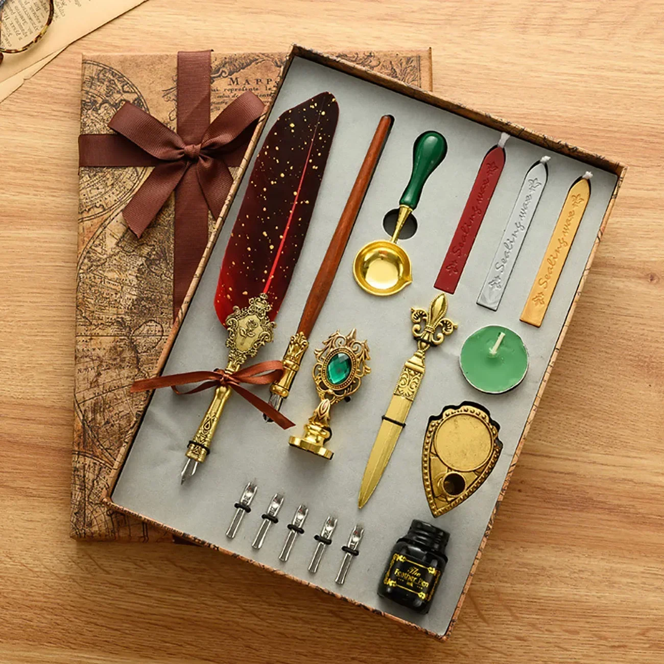 Klasik kaligrafi tüy kalem bal - Wax Seal Stamp Set incelemesi ve fiyatı