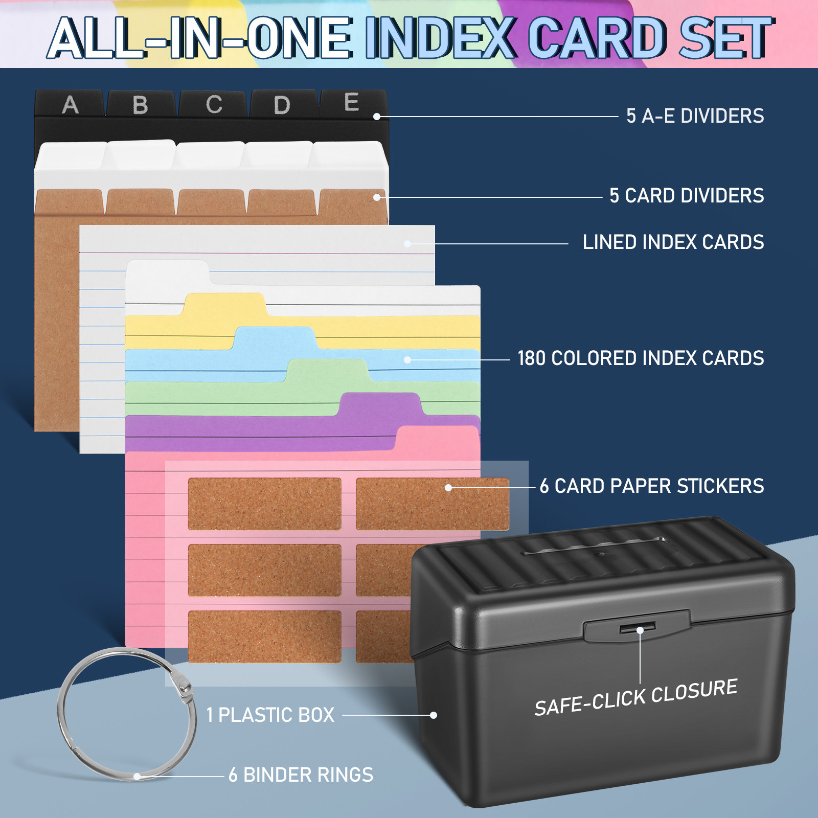 Bölmeli 1 Set Masaüstü Kart Dü - Card Index Box incelemesi ve fiyatı