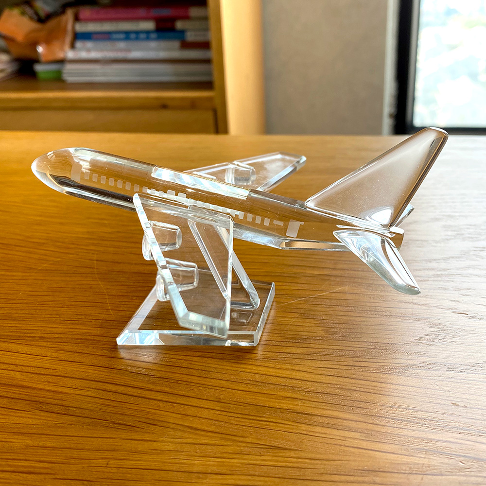 Temizle kristal sevimli uçak f - Paper Weight Crystal incelemesi ve fiyatı